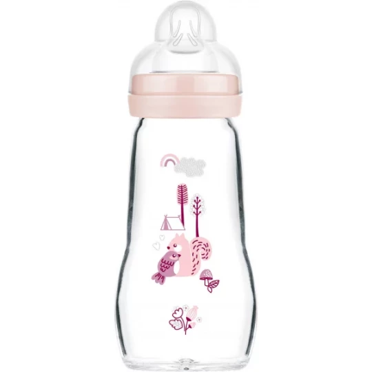 MAM Biberon Verre Rose 1er Âge Débit 2 260 ml - image 2
