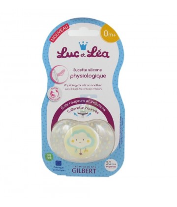 Luc et Léa Sucette Silicone Physiologique + 0 mois Nuage
