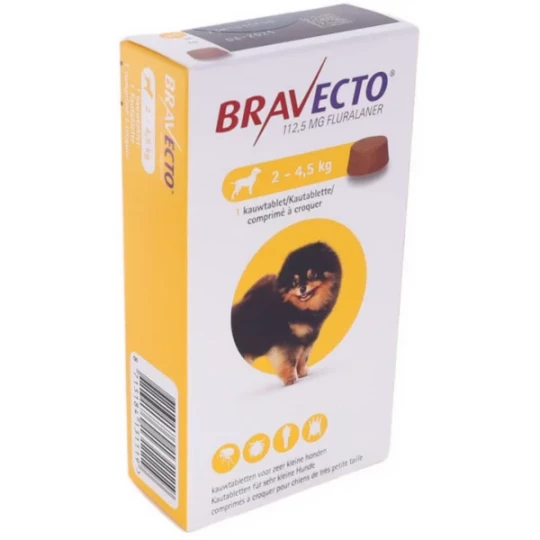 Bravecto Comprimé à Croquer pour Chien 2 - 4,5 kg