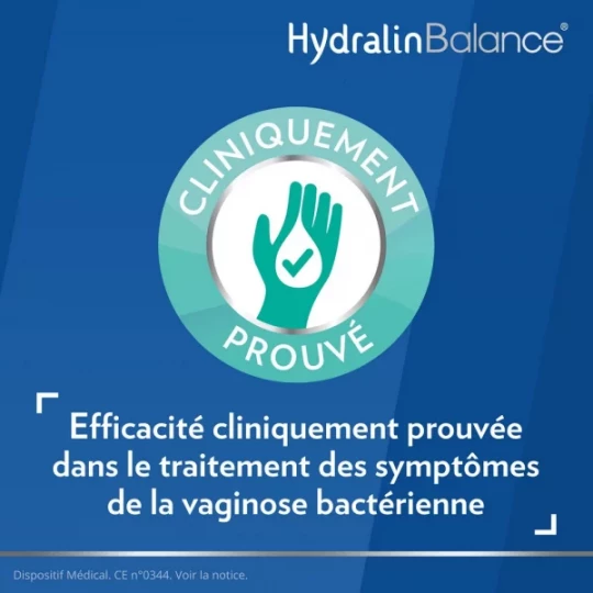 Hydralin Balance Gel Vaginal contre Vaginose bactérienne Triple Action 7 tubes - image 6