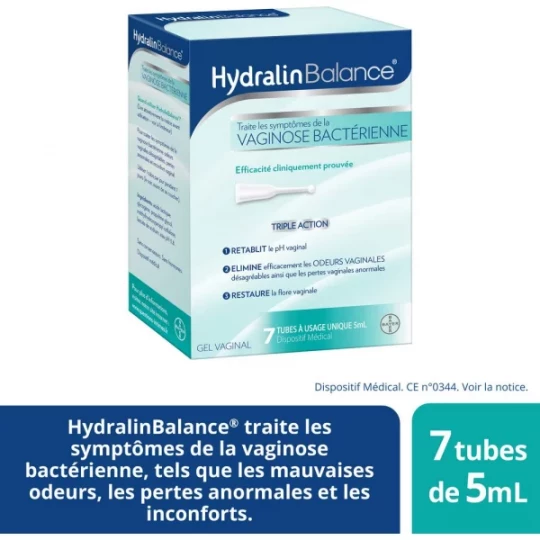 Hydralin Balance Gel Vaginal contre Vaginose bactérienne Triple Action 7 tubes - image 7