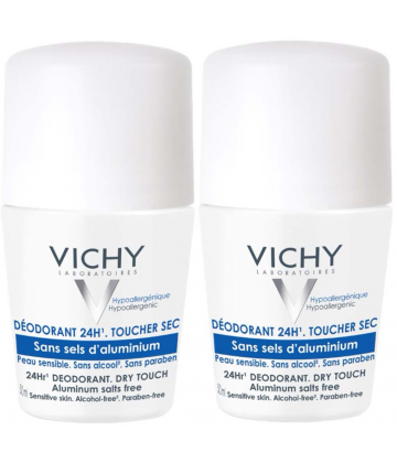 Vichy Déodorant Bille Sans Sel d'Aluminium 2 x 50 ml