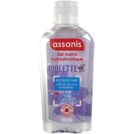 Assanis Pocket Gel antibactérien Parfum Violette 80 ml