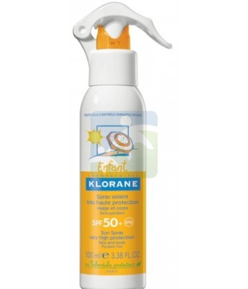 Klorane Spray Solaire Enfant Très Haute Protection SPF50+ 100 ml