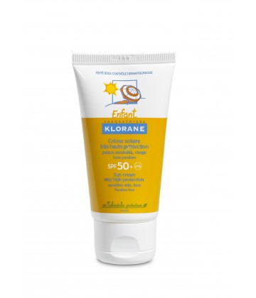Klorane Crème Solaire Enfant Très Haute Protection SPF50+ 50 ml