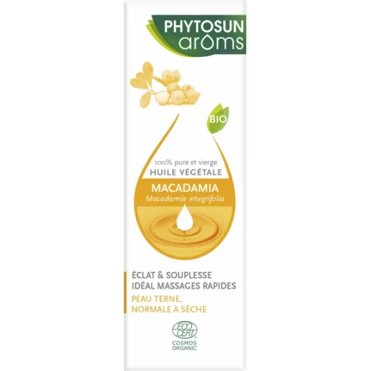 Phytosun Arôms Huile Végétale Bio Macadamia 50 ml