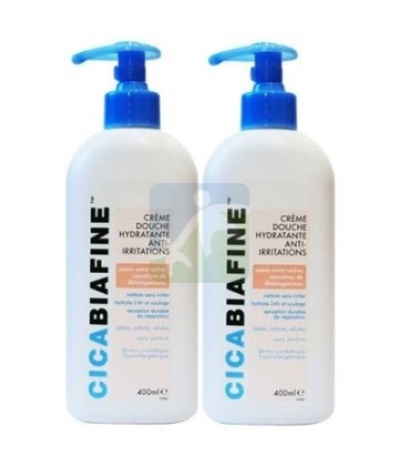 CicaBiafine Crème de Douche Hydratante Anti-irritations 2 x 400 ml