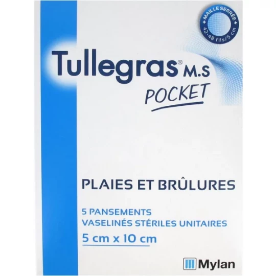 Tulle Gras Pansements Vaselinés Stériles Unitaires x 5