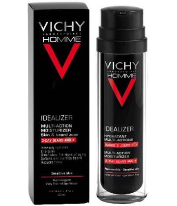 Vichy Homme Idealizer Hydratant Multi-actions Visage et Zones de Barbe 50 ml