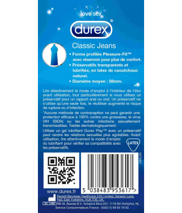 Durex Préservatifs Jeans x 12