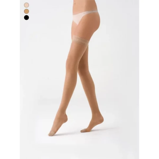 Sigvaris Dynaven Pure Bas Auto-fixants Transparents Femme Classe 2