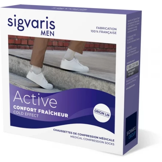 Sigvaris Chaussettes Femme Origin Lin Classe 2 - image 3