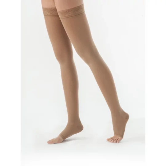 Sigvaris Dynaven Pure Bas Auto-fixants Semi-Opaques Femme Classe 2