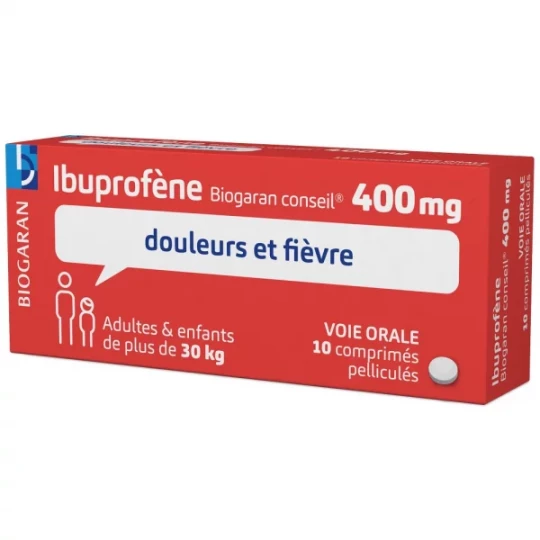 Ibuprofène 400 mg Biogaran Conseil x 10