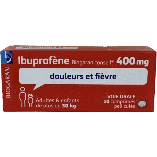 Ibuprofène 400 mg Biogaran Conseil x 10