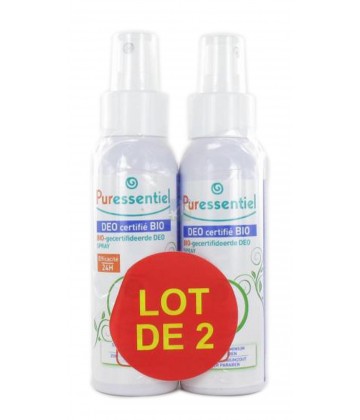 Puressentiel Déodorant Spray Certifié BIO 2 x 50 ml