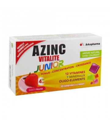 Azinc Forme et Vitalité Junior Goût Fraise x 30