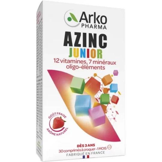 Azinc Forme et Vitalité Junior Goût Fraise x 30