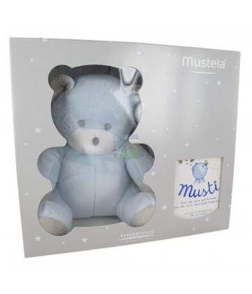 Mustela Musti Eau de Soin Parfumée 50 ml + Peluche (Bleu ou Rose)