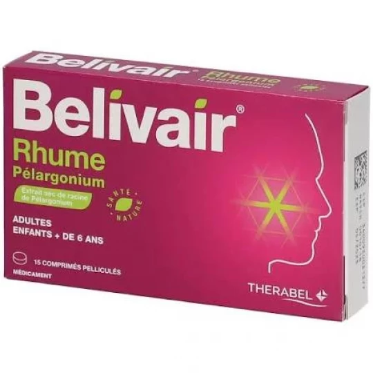 Belivair Rhume Pelargonium Comprimés Pelliculés x 15