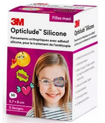 3M Opticlude Silicone 5.7 x 8.0 cm Filles Pansements x 50