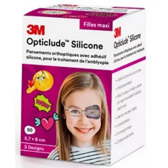 3M Opticlude Silicone 5.7 x 8.0 cm Filles Pansements x 50