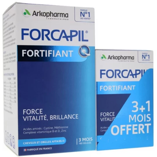 Forcapil Cheveux et Ongles Gélules x 180 + 60 Offertes