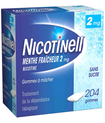 Nicotinell Menthe Fraîcheur 2mg Sans Sucre x 204