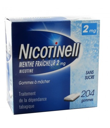 Nicotinell 2 mg Menthe Fraîcheur Sans Sucre x 204