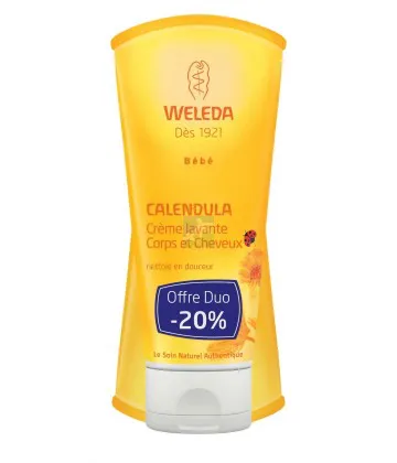 Weleda Crème Lavante Corps et Cheveux Bébé 2 x 200 ml