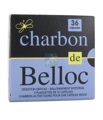 Charbon de Belloc 125 mg Capsules x 36