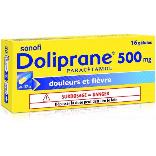 Doliprane 500 mg Gélules x 16
