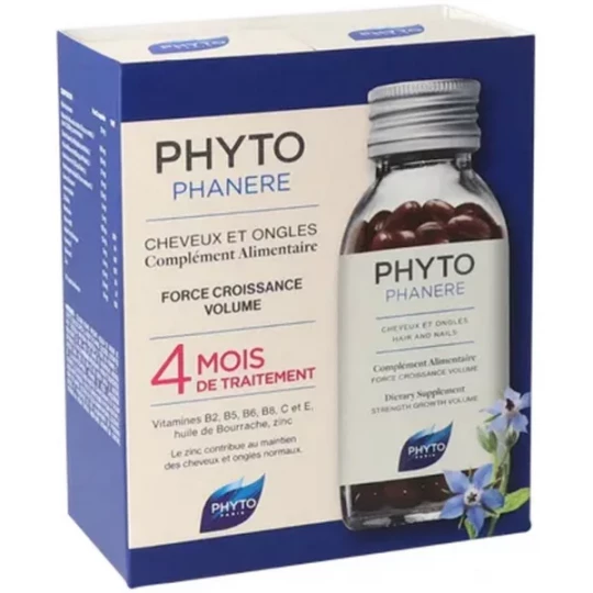 Phyto Phytophanère Complément Alimentaire Anti-Chute Capsules 2 x 120