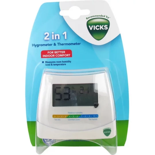 Vicks Hygromètre et thermomètre 2 en 1