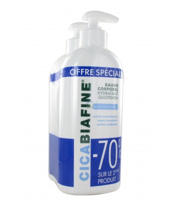 CicaBiafine baume Hydratant Corporel Quotidien 2 x 400 ml