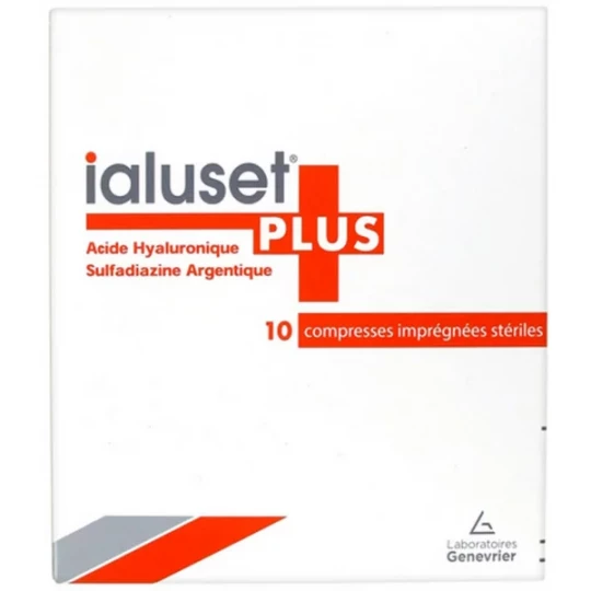Ialuset Plus Compresses Imprégnées x 10