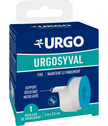 UrgoSyval Sparadrap Résistant Blanc 2,5 cm x 5 m
