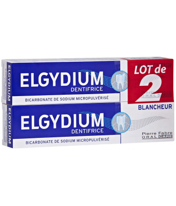 Elgydium Dentifrice Blancheur 2 x 75 ml