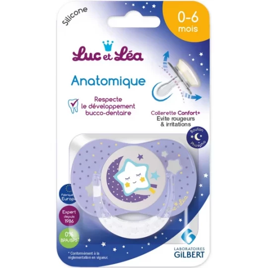 Luc et Léa Sucette Silicone Symétrique Phosphorescente 0 mois et + "Etoile" - image 2