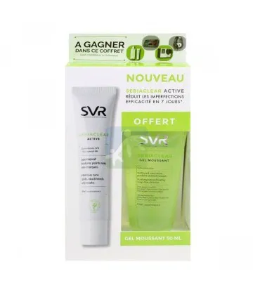 SVR Coffret Sebiaclear Crème Active 40 ml + Gel Moussant 50 ml OFFERT