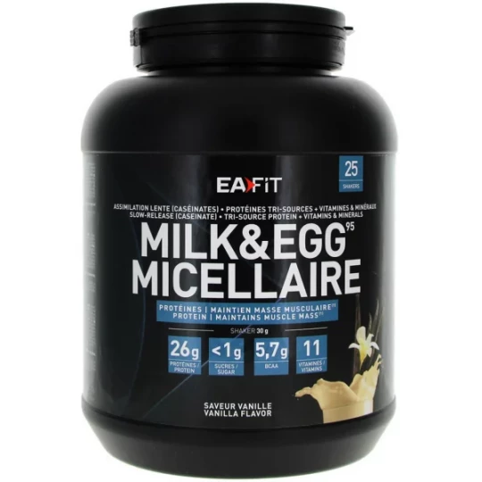 Eafit Construction Musculaire Milk & Egg 95 Micellaire Vanille 750 g