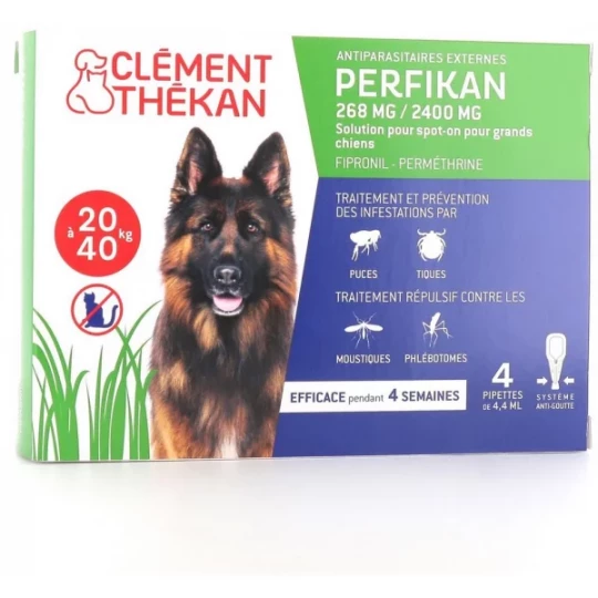 Clément Thékan Perfikan Solution pour Spot-on Chien 20-40 kg x 4