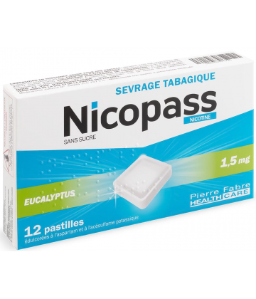 Nicopass 1,5 mg Pastilles Eucalyptus x 12