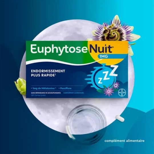 Euphytose Nuit Comprimés Mélatonine et Passiflore - image 2
