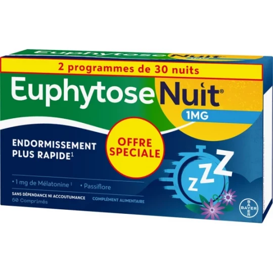 Euphytose Nuit Comprimés Mélatonine et Passiflore - image 9