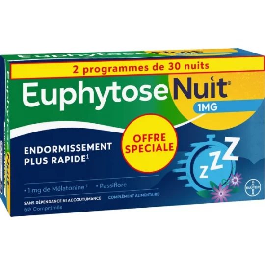 Euphytose Nuit Comprimés Mélatonine et Passiflore - image 10