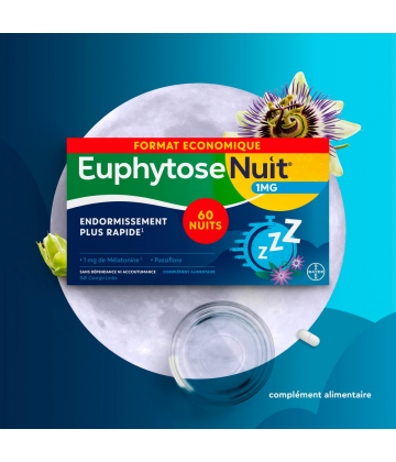 Euphytose Nuit Comprimés Mélatonine et Passiflore