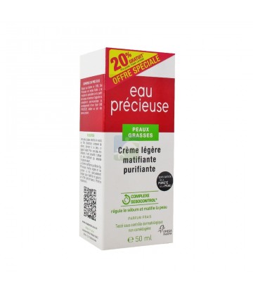 Eau Précieuse Crème Légère Matifiante Purifiante 50 ml OFFRE SPECIALE