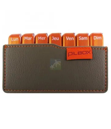 Pilbox Mini Taupe Hebdomadaire