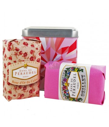 Anne De Péraudel Coffret Métal Rouge Savons Parfumés 4 x 100 g